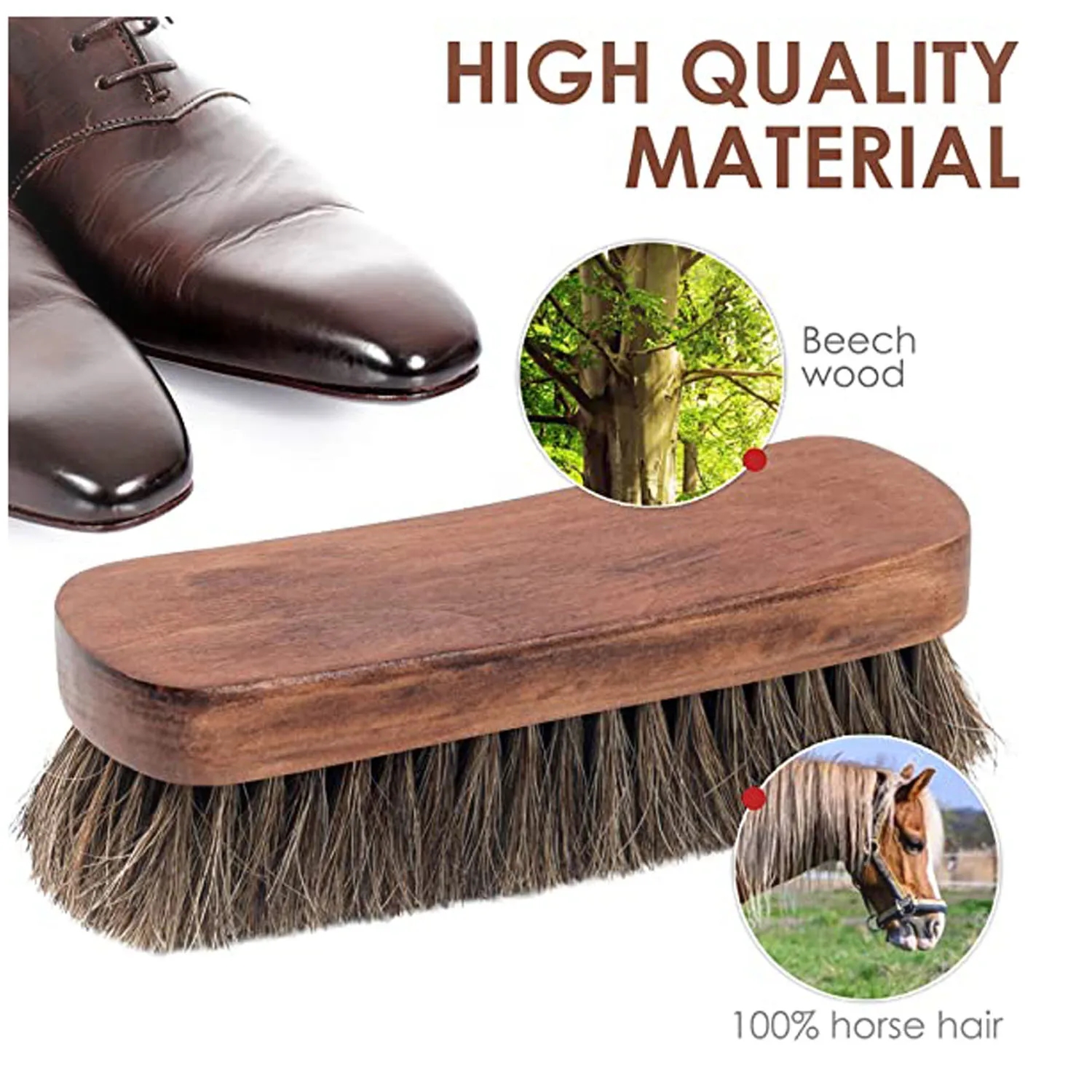 Wooden Shoe Brush Soft Hair 4