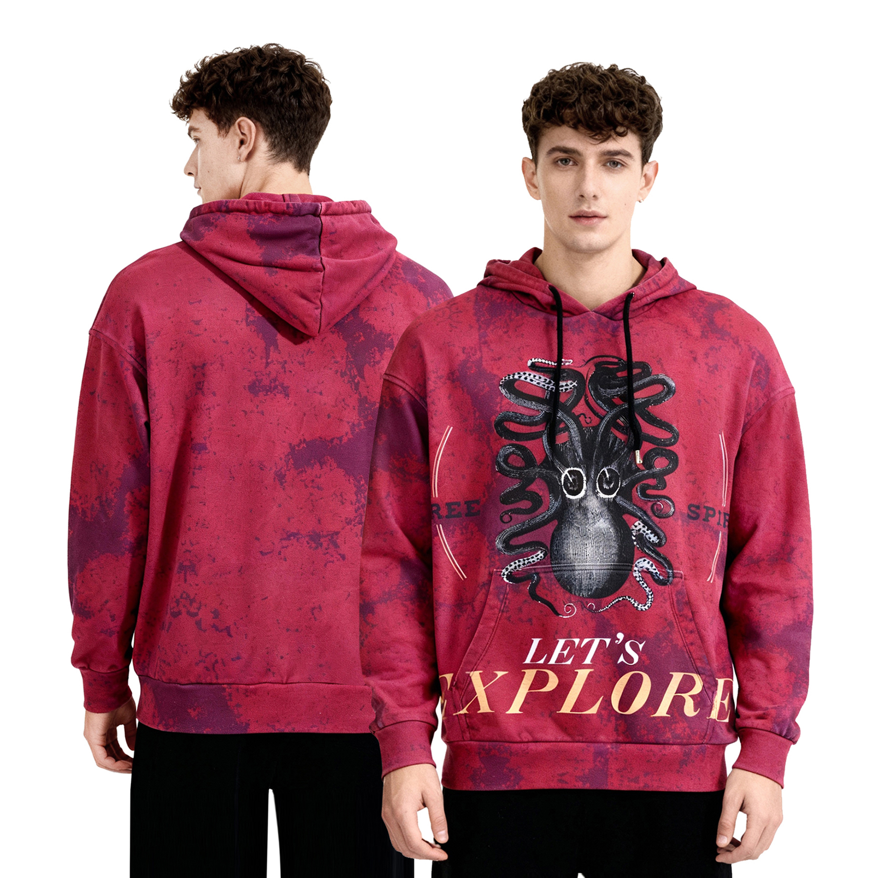 8oz Unisex Full Color Digital Print Pullover Hoodie With Pocket 6