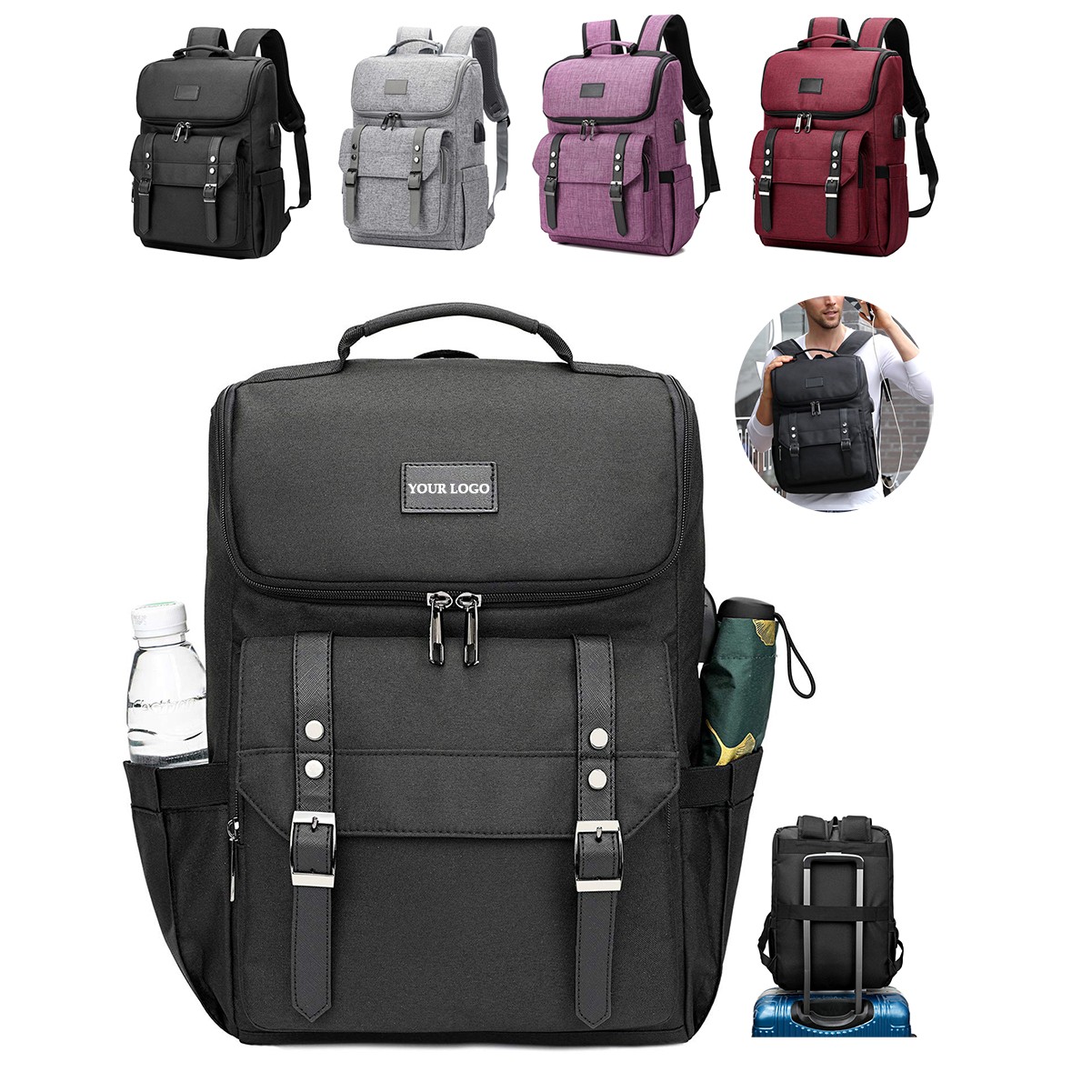 Laptop Backpack With USB Charging Port 1