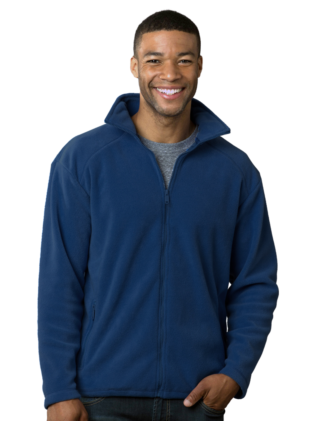 Blue Generation - Men's 2-Pocket Micro Fleece Full Zip Jacket 18