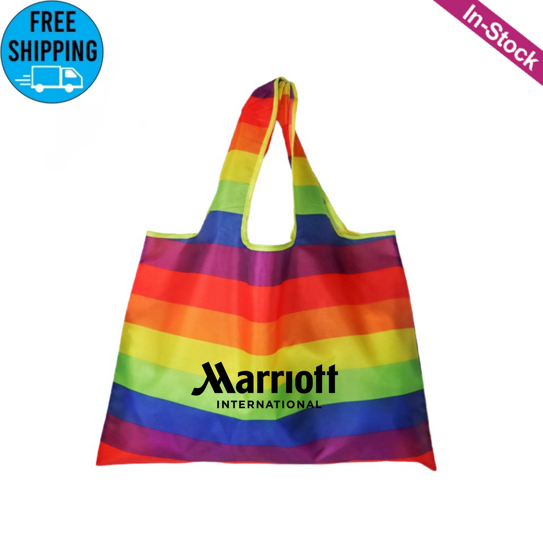 Rainbow Foldable Reusable Grocery Bag 2