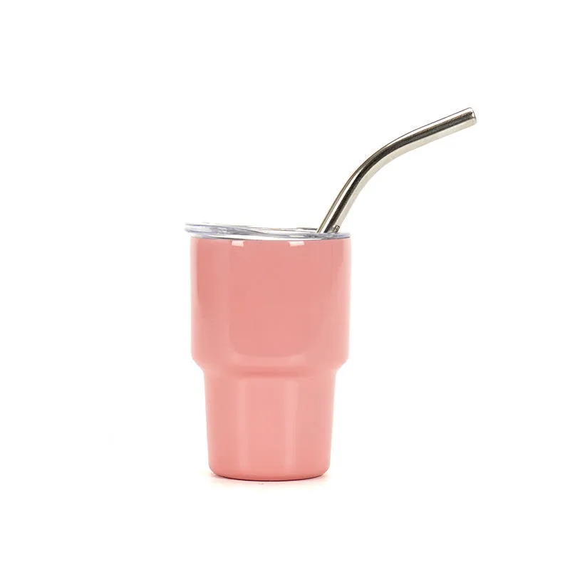 2oz Tumbler Shot Glass for Sublimationwith lids and straws 12