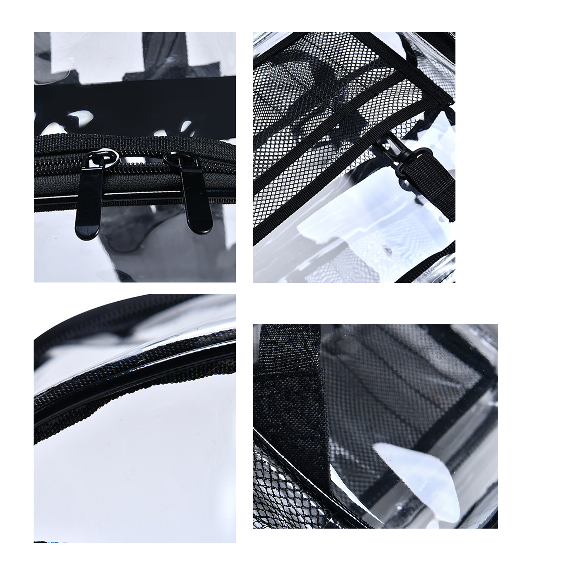 PVC Clear Zipper Backpack MOQ 50PCS 3
