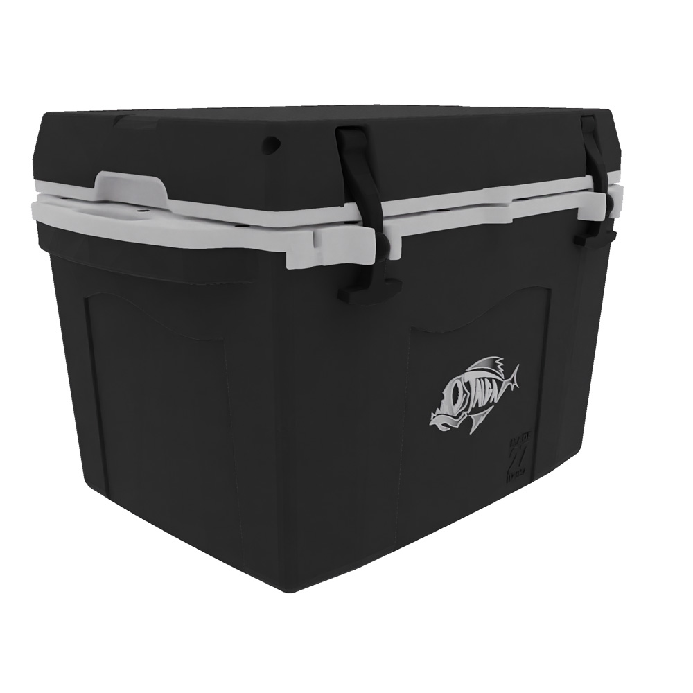 Taiga 27 Quart Cooler: Custom molded Logo, Custom PMS Color 17