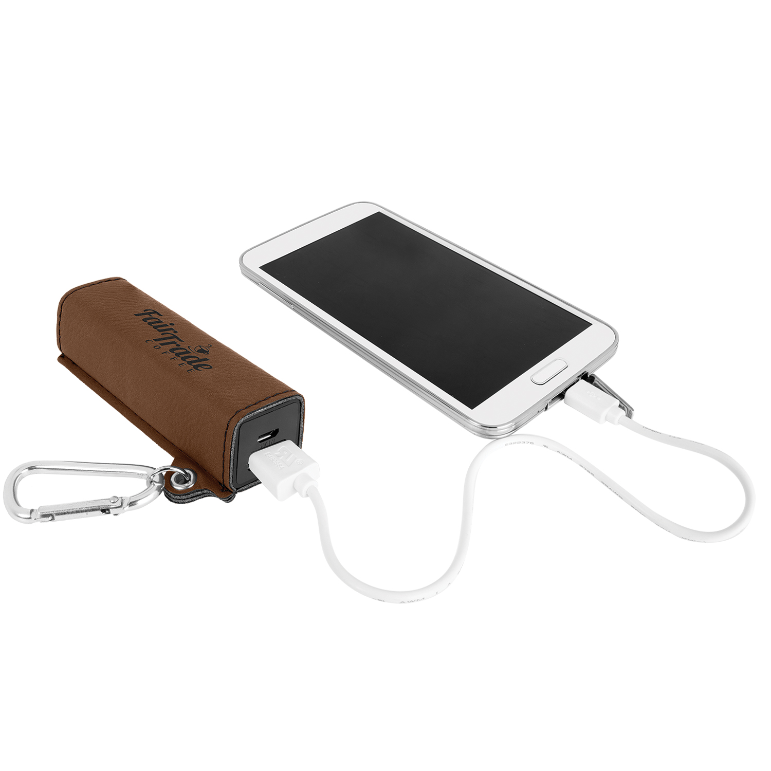2200mAh Leatherette Power Bank with USB Cord 3