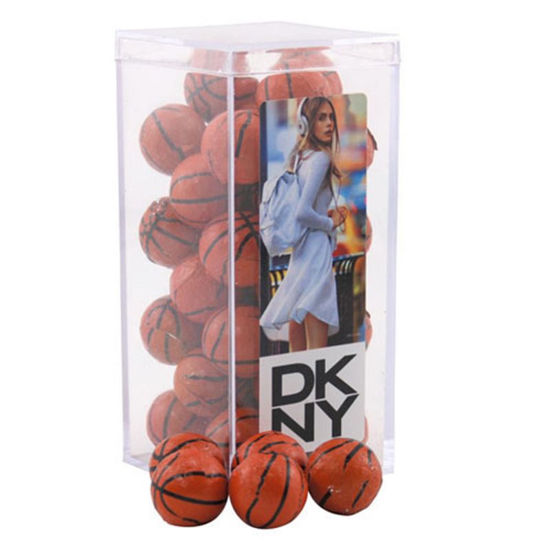 Acrylic Box with Chocolate Basketballs 1