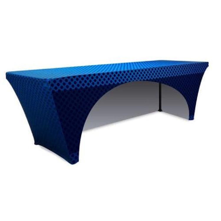 Premium Stretch Table Cover 4ft 3-Sided (Open Back) (Full-Color Dye Sublimation, Full Bleed)