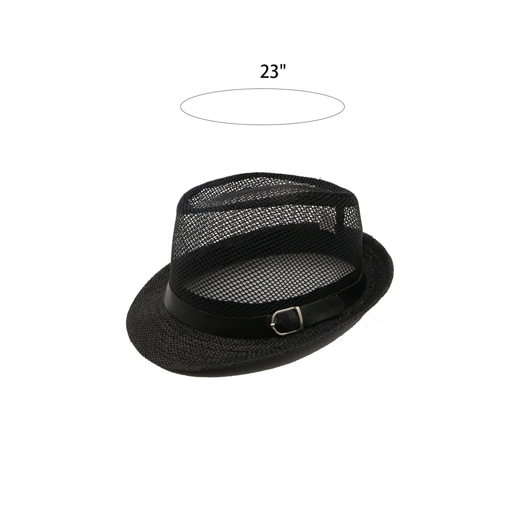 Mesh Crown Summer Panama Fedora Hat 8