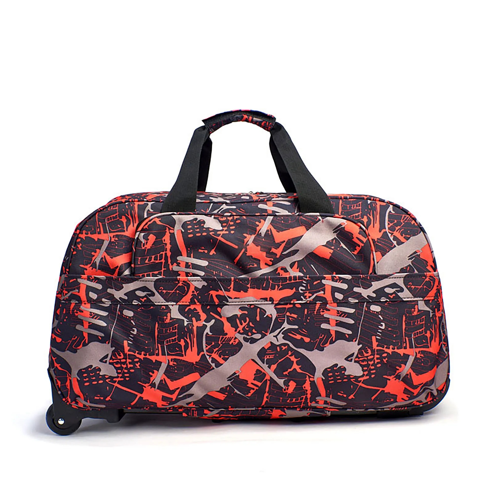 Custom Wheeled Rolling Duffel Luggage Bag MOQ 10pcs 5