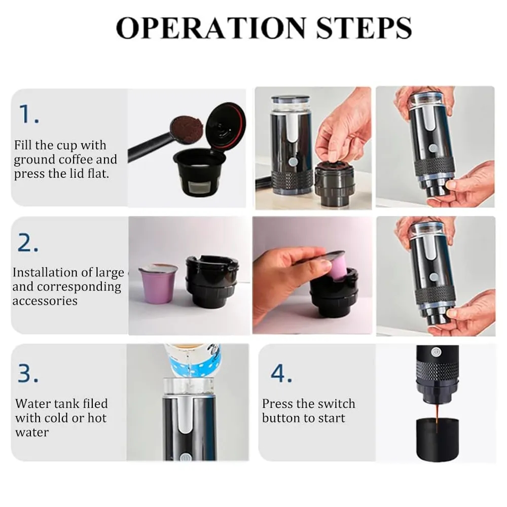 Portable Mini  Electric Espresso Coffee Maker 3