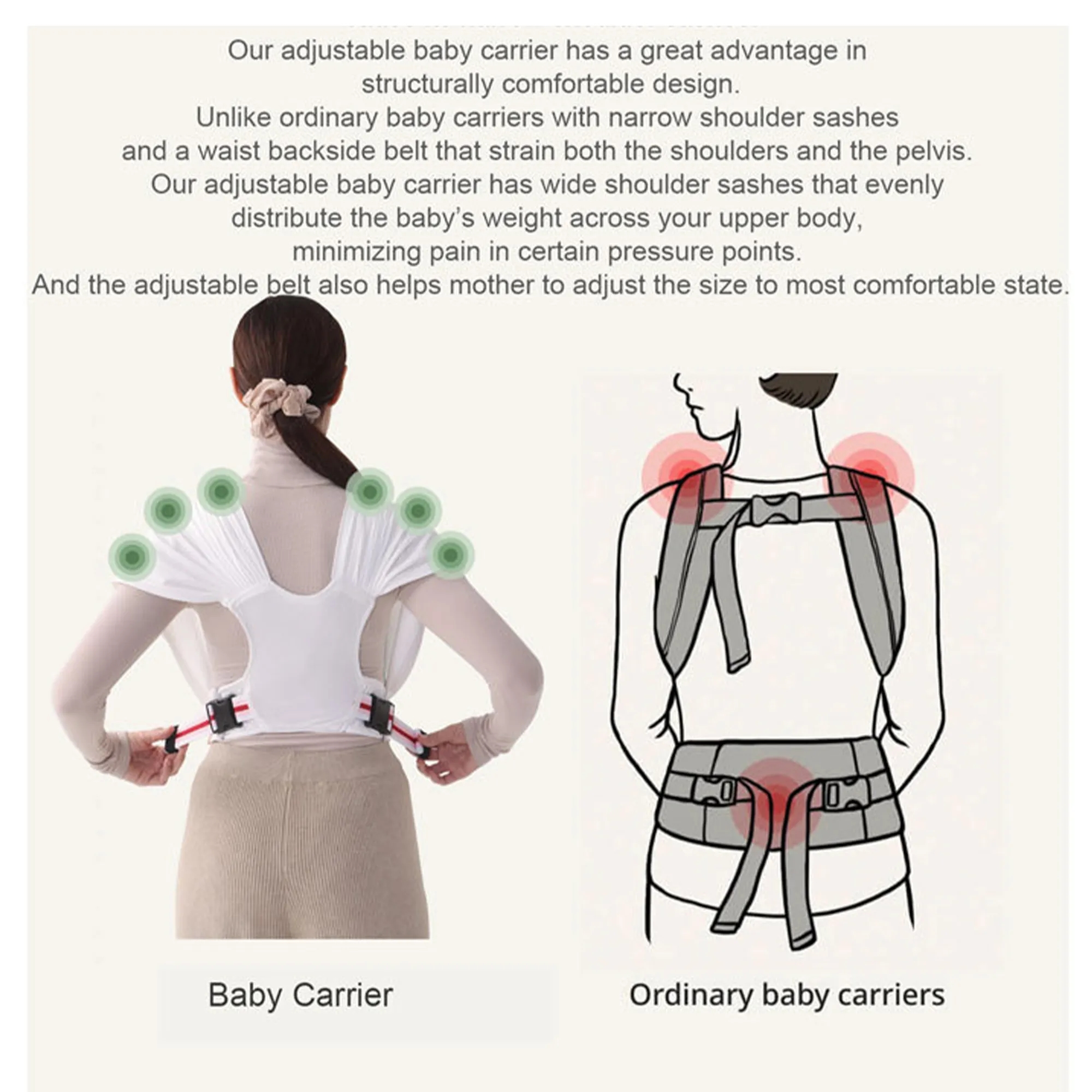 Baby Wrap Carrier Slings Adjustable Sizs 11