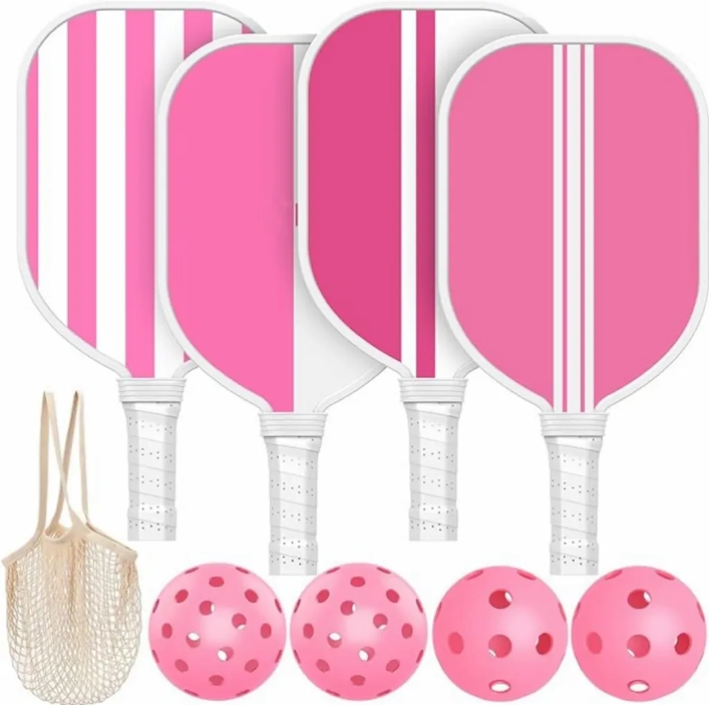 Premium Wooden pickleball racket set 5
