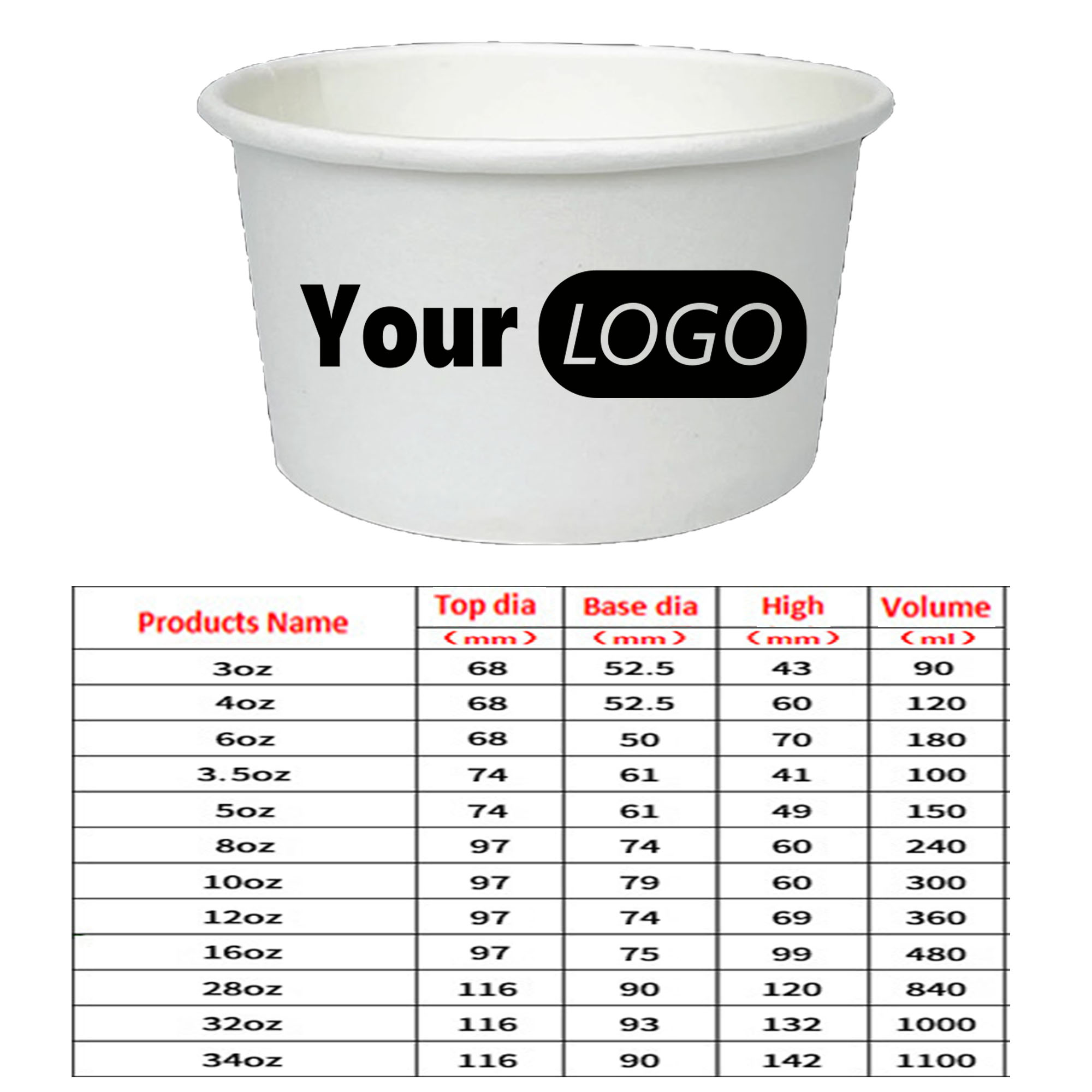 4oz Ice Cream Paper Serving Cup 1
