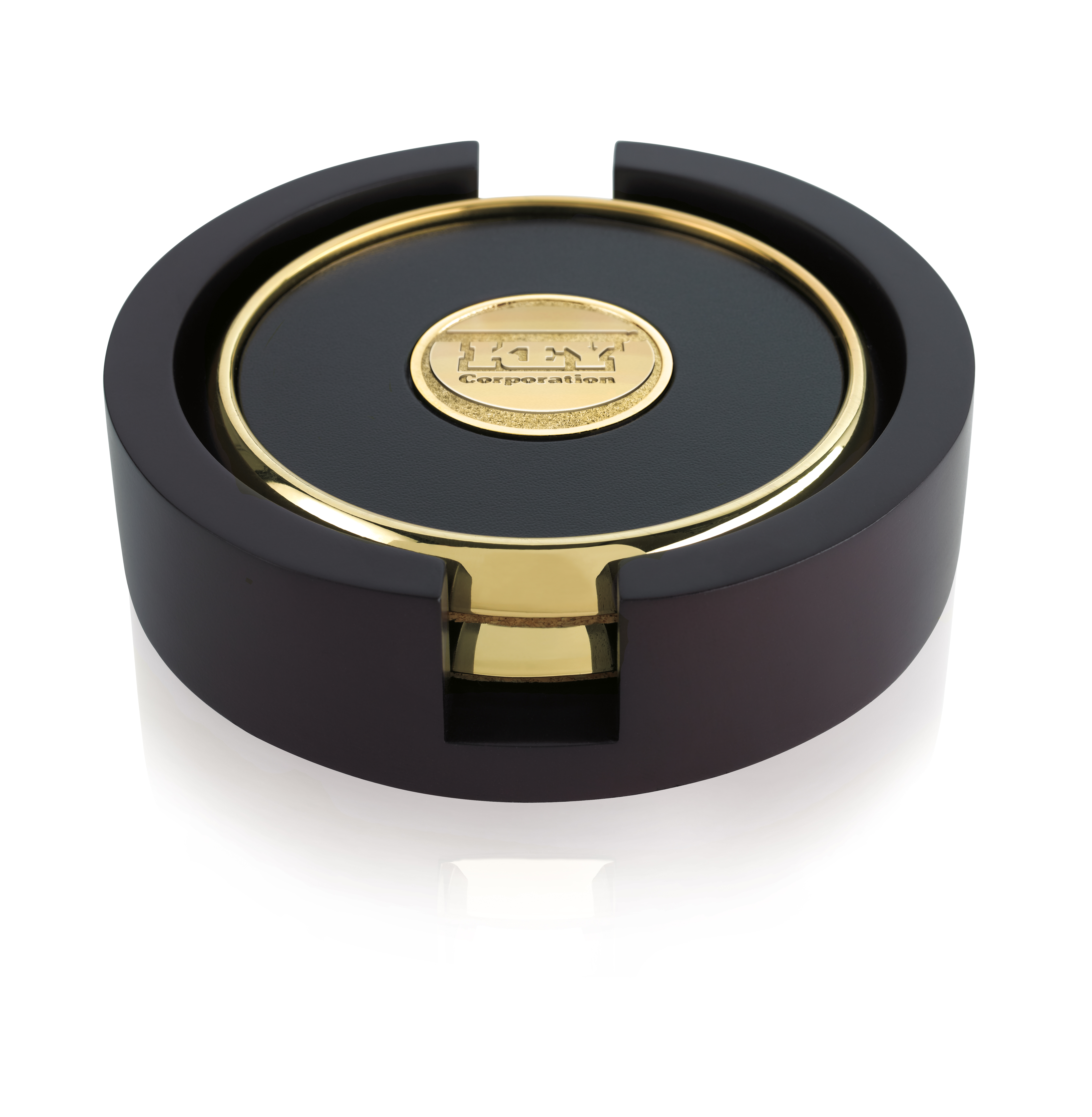 JAFFA® Two Round Coasters with Wood Tray 5
