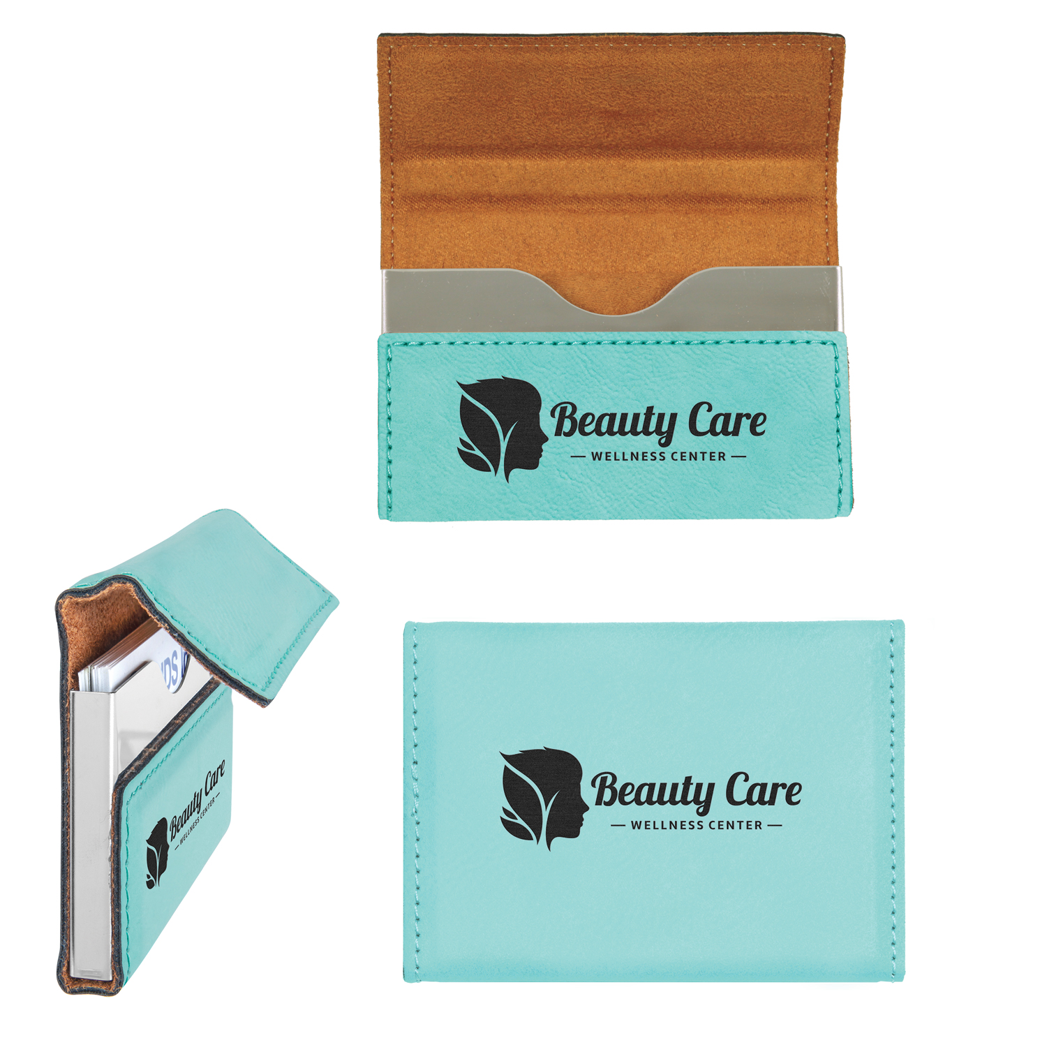 Leatherette Hard Case Business Card Holder - 5