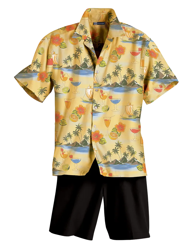 Cocktail Print Camp Shirt 2