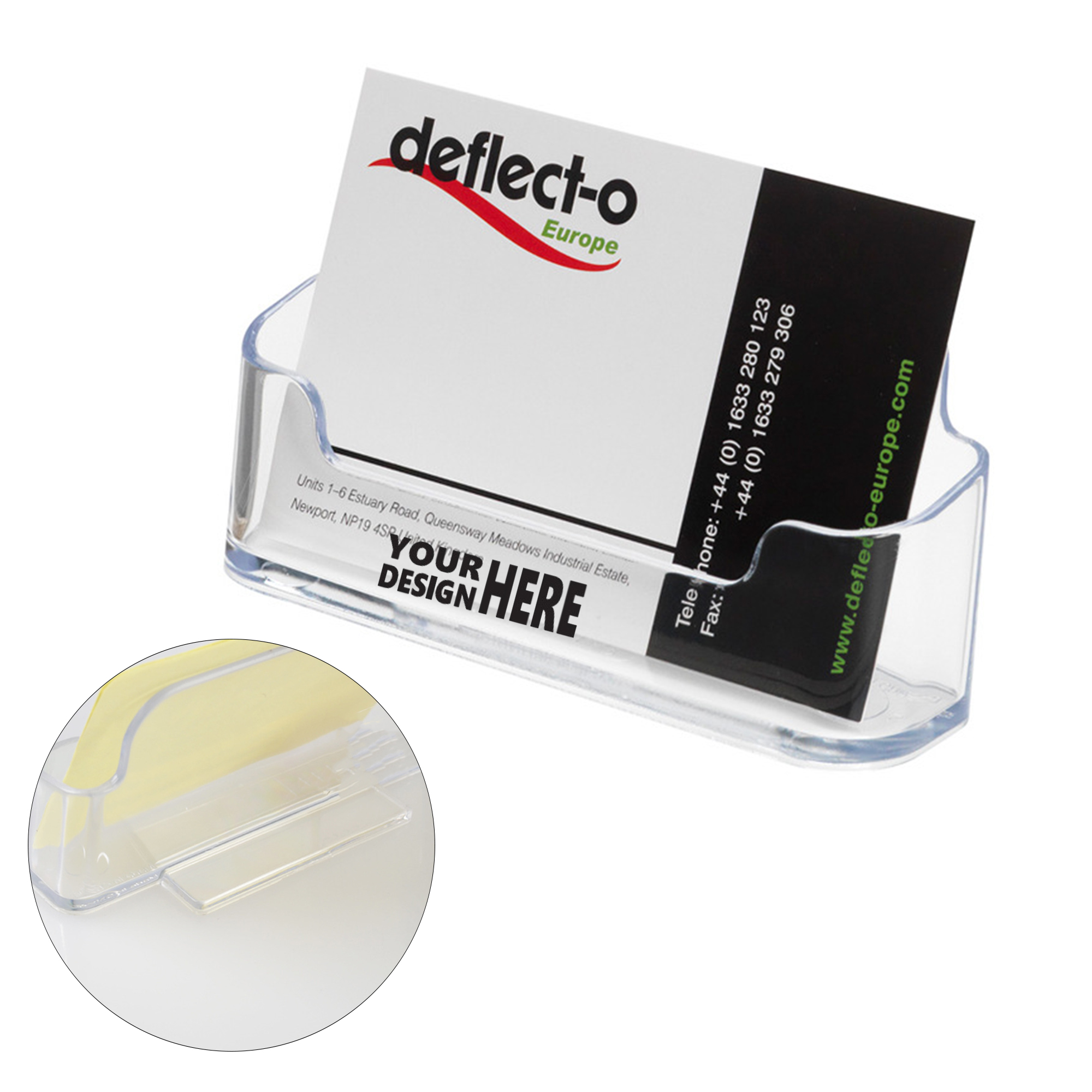 Clear Plastic Business Card Holder 1