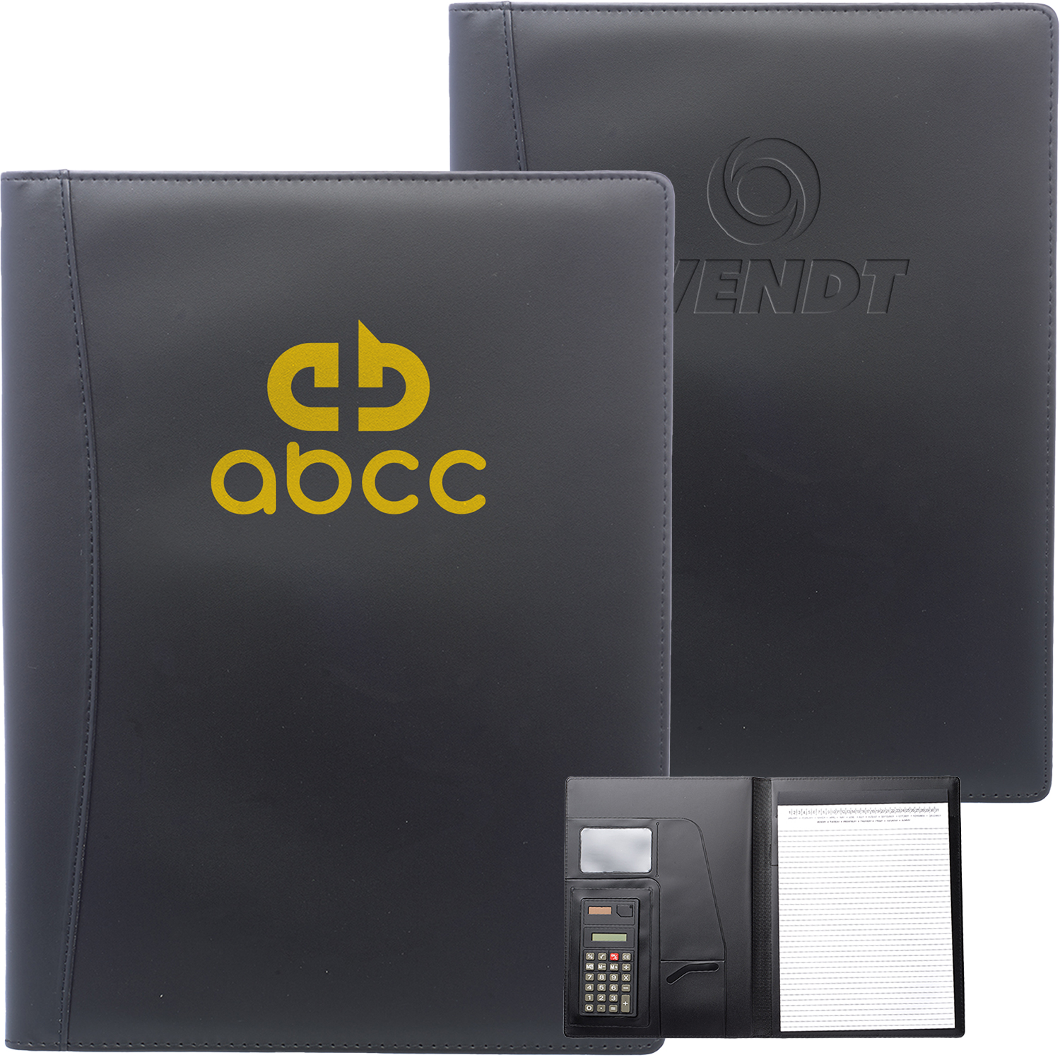 Leather Portfolio W/ Notepad & Calculator 3