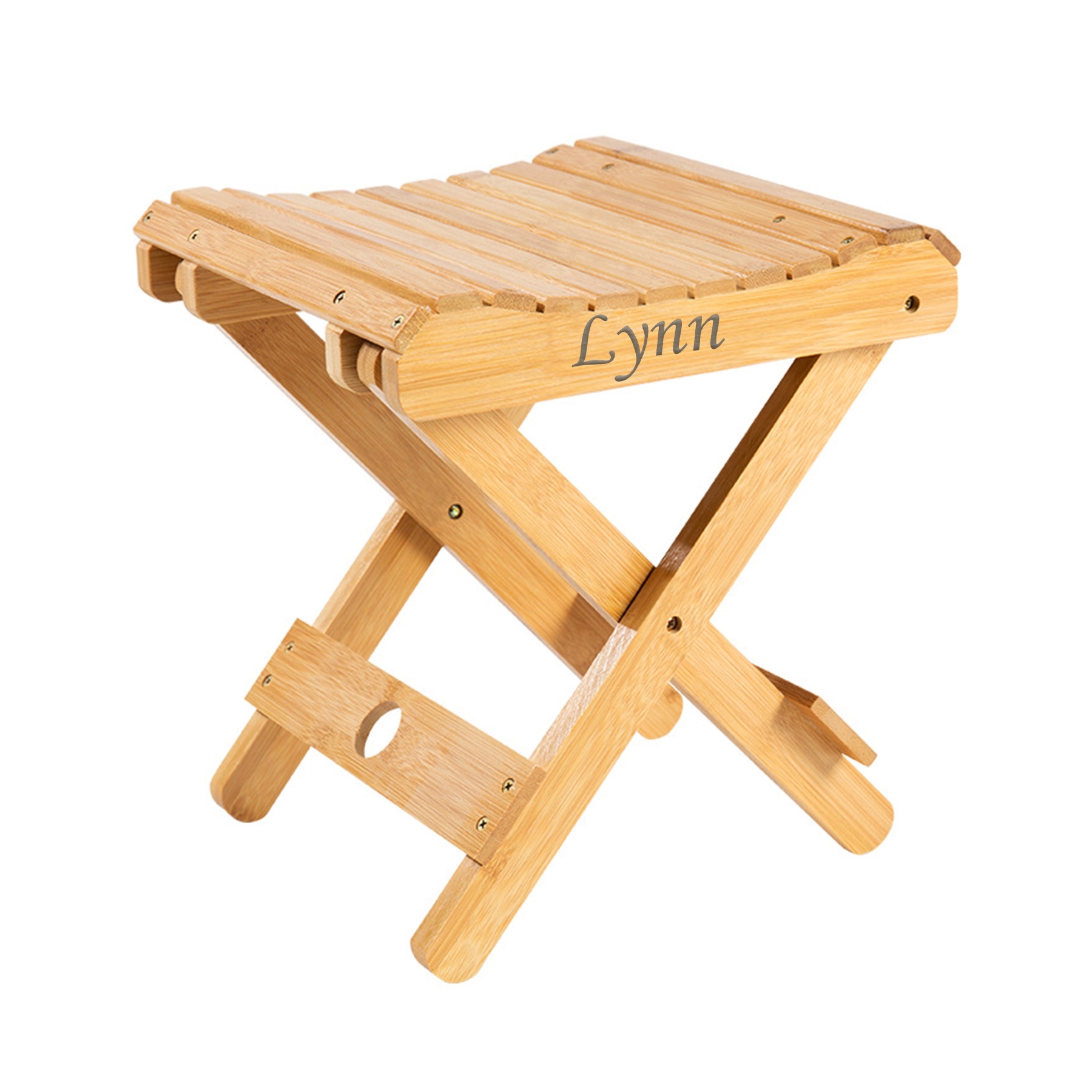 Solid Wood Folding Stool 1