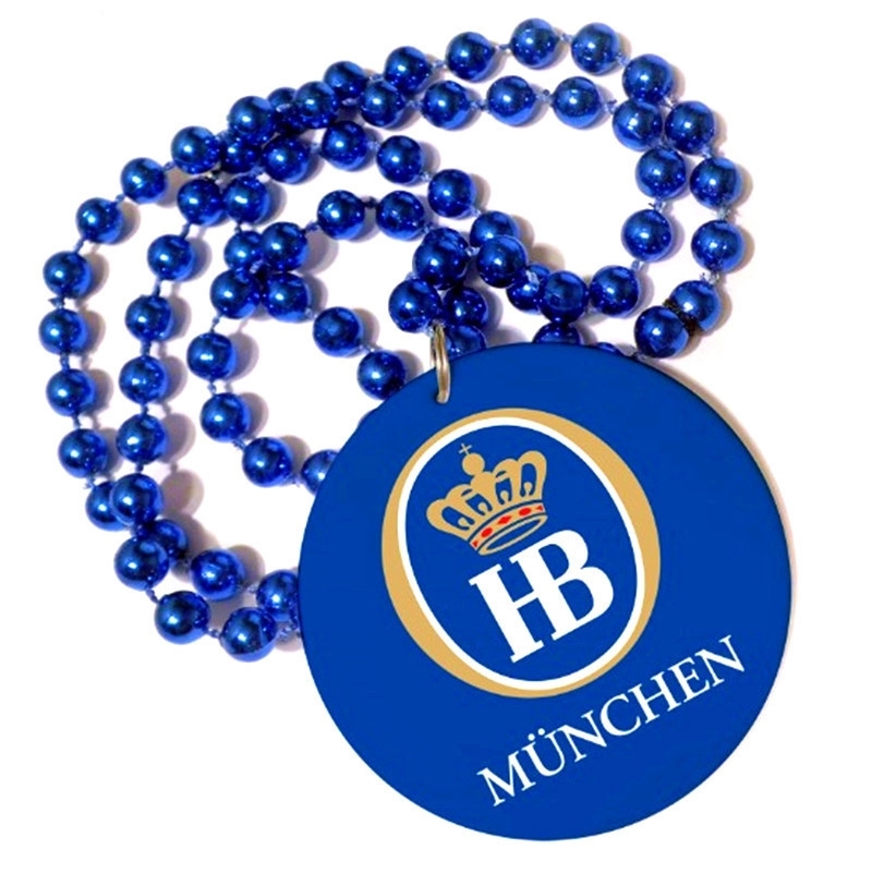 Mardi Gras Beads with Medallion 3