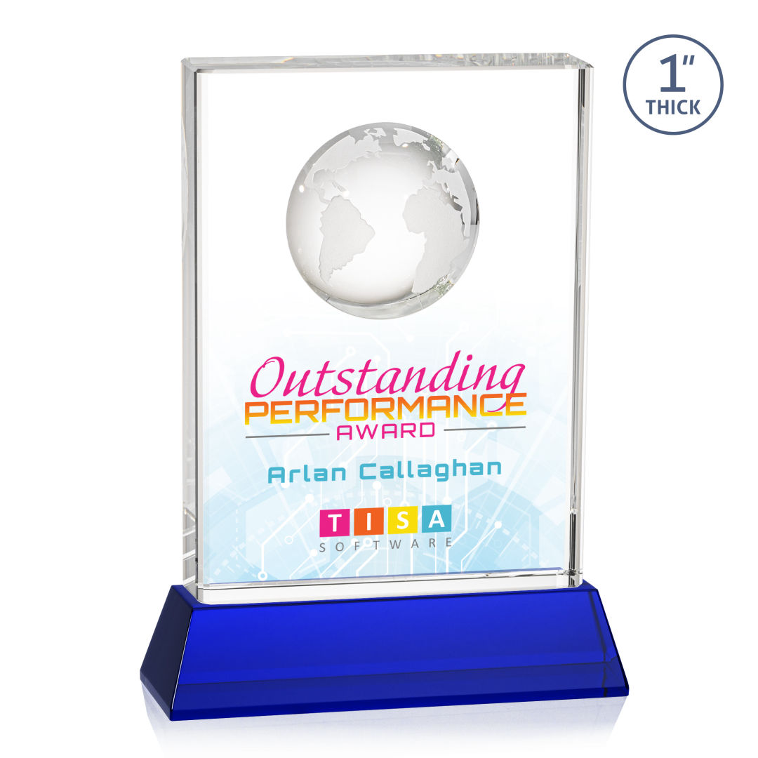 Ambassador VividPrint™ Award on Base - Blue 3
