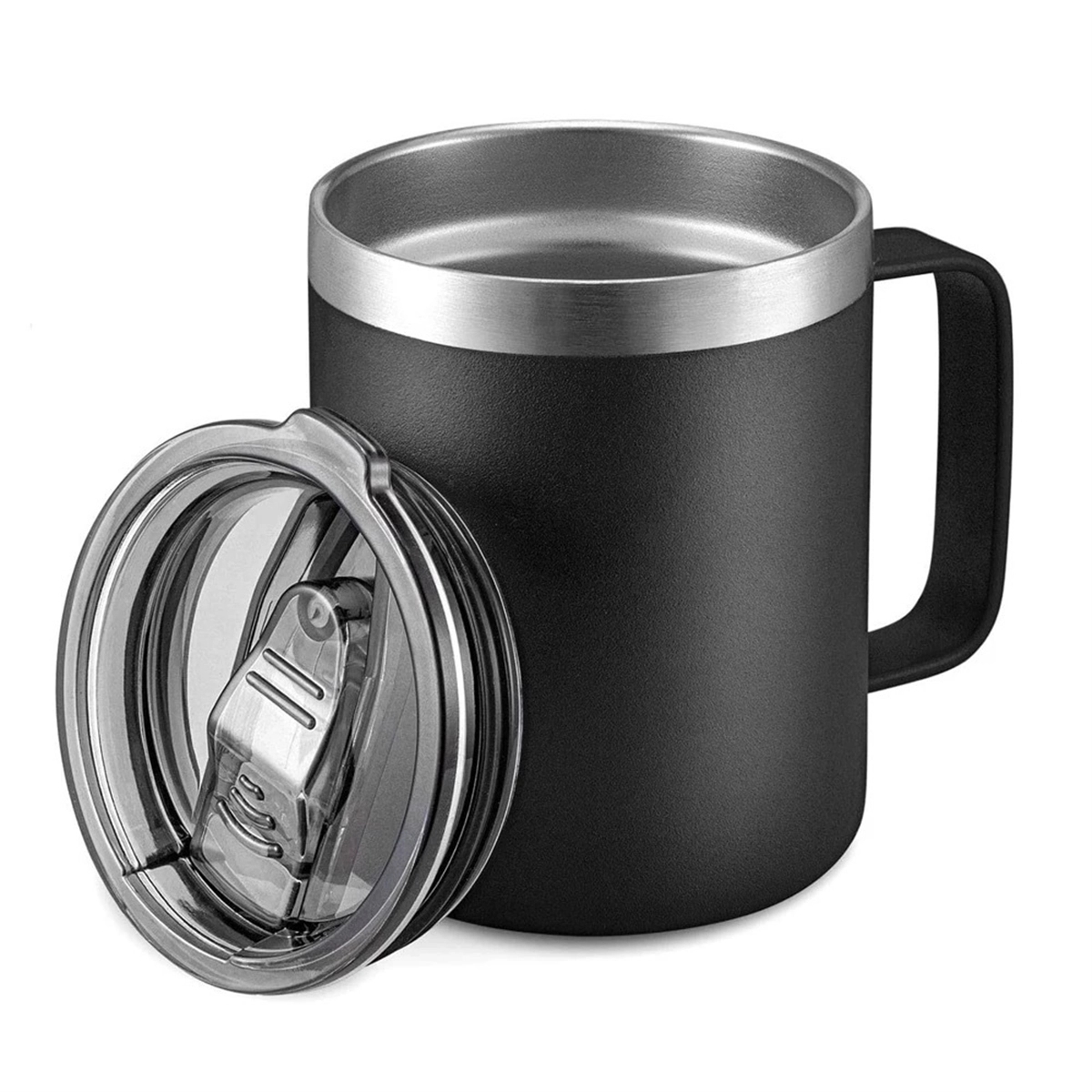 Stackable Mug Vacuum 12Oz Coffee Travel Cup With Handle 1
