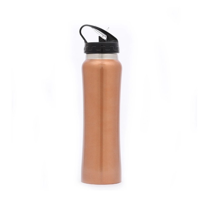500ML Stainless Steel Bike Sport Water Bottle With Straw 1