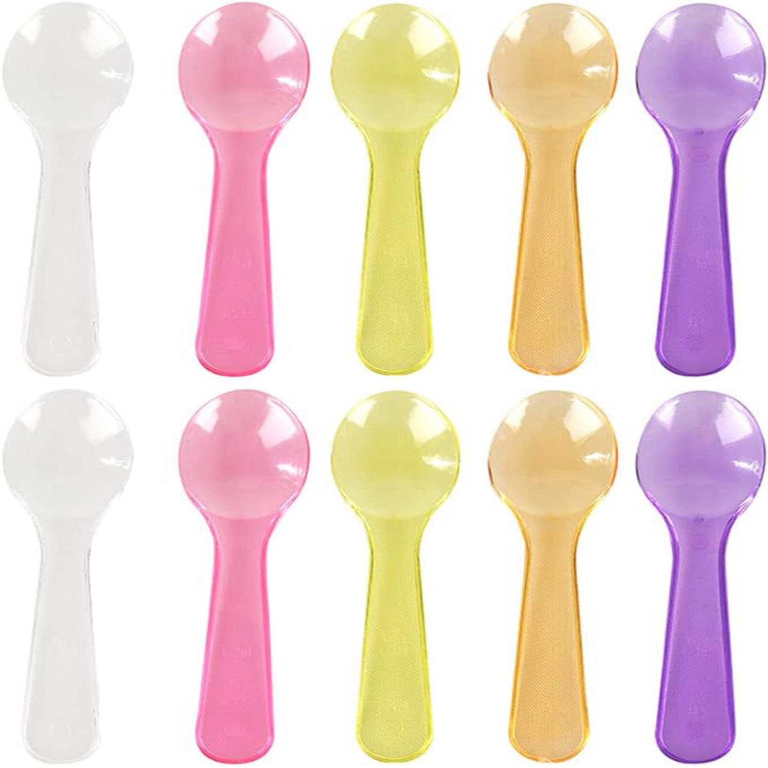Disposable Mini Plastic Tasting Ice Cream Spoon 4