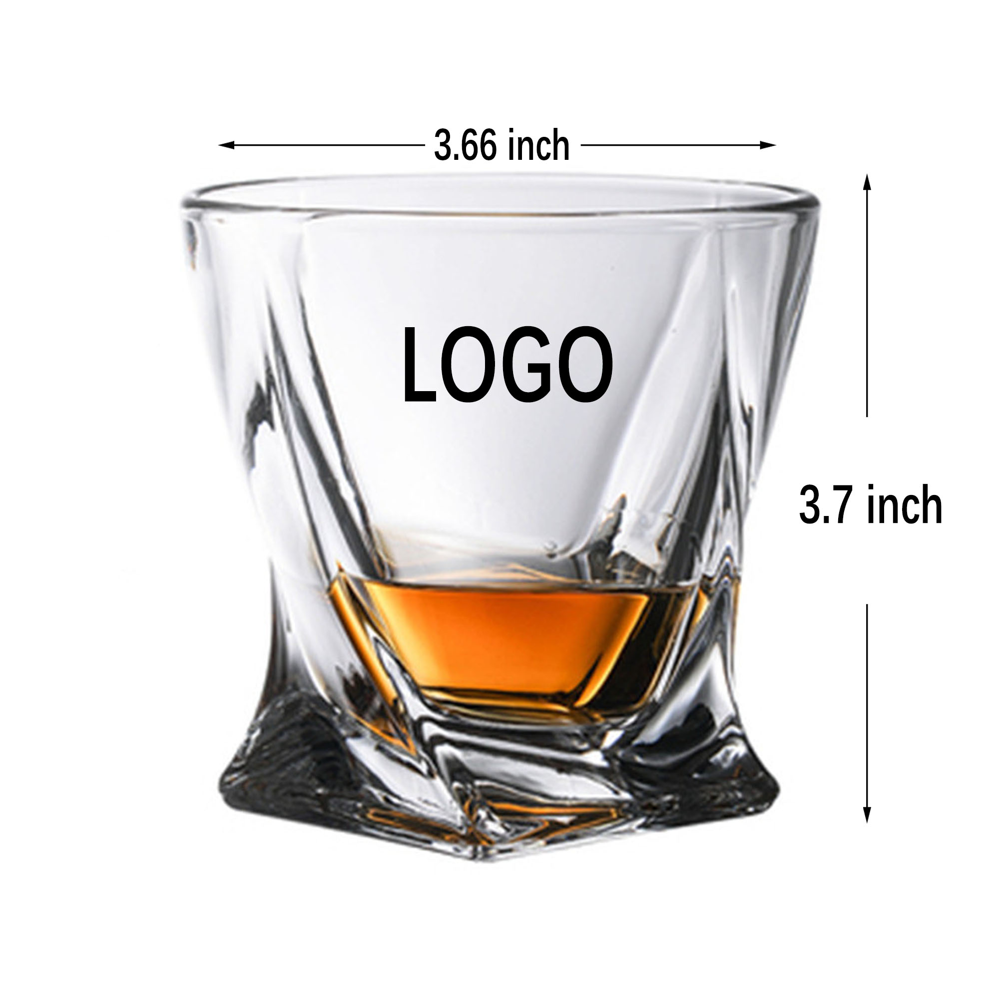 Transparent Whiskey Glasses 9.47 Oz Lead Free Crystal 1