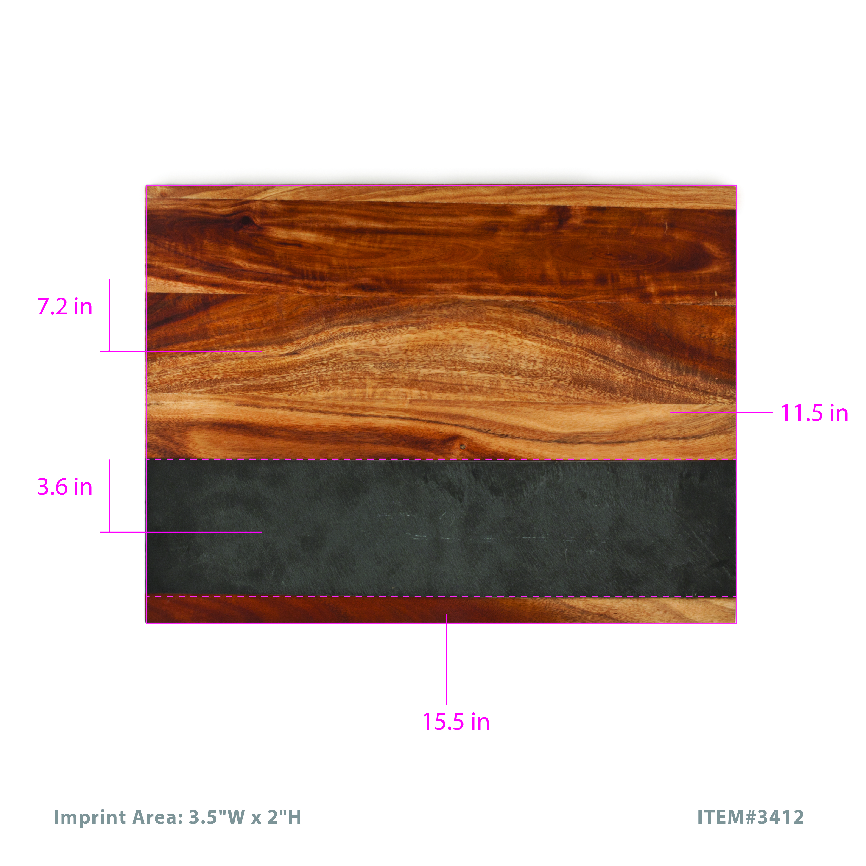 Twine Living® Wood and Slate Serving Board 3