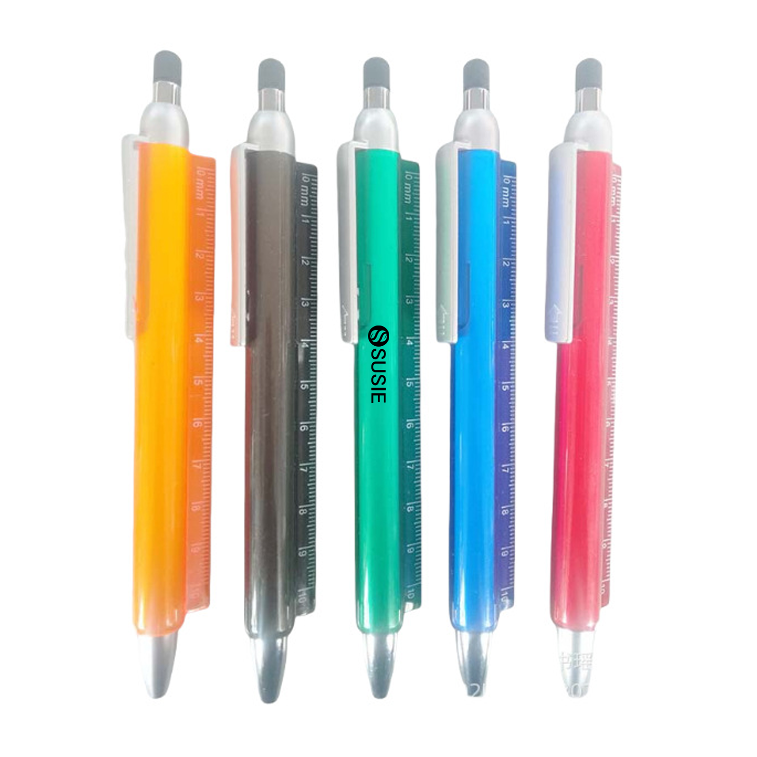 Twist-Action Ballpoint Pen W/ A Stylus And Tape Measure 1