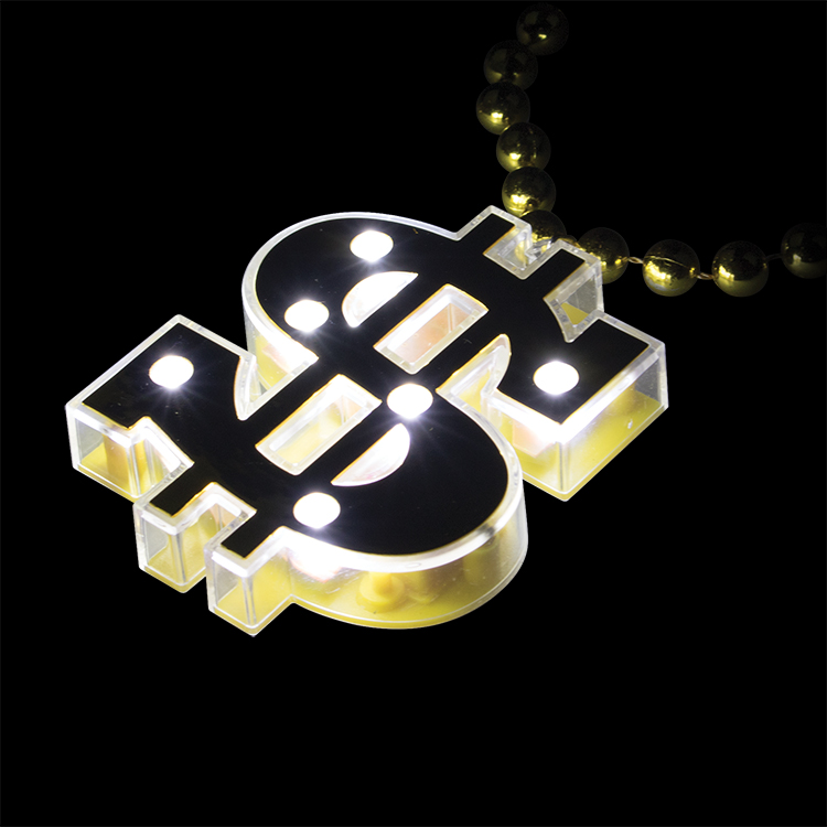 Dollar Sign Light Up Necklace 1