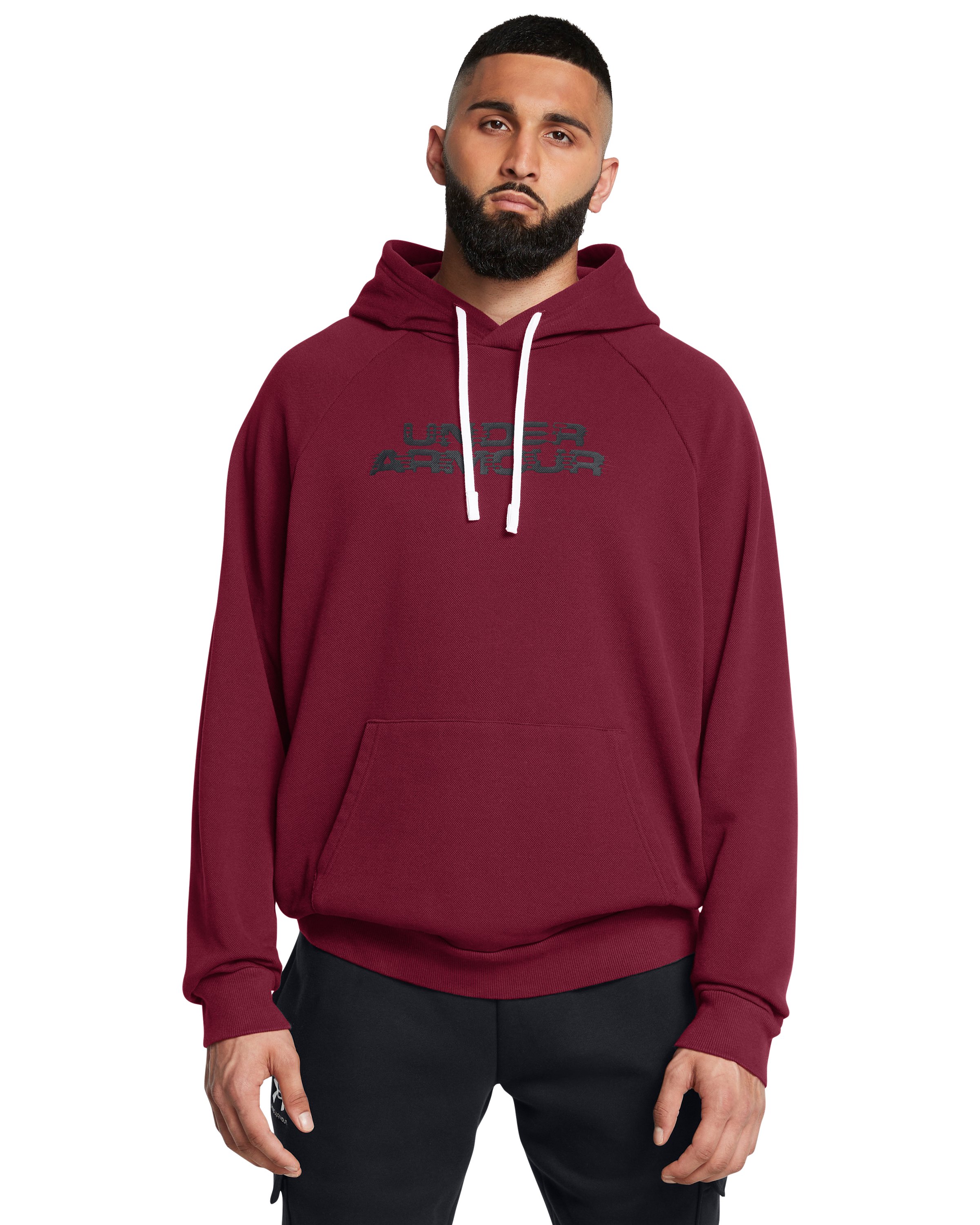 UA Rival Fleece Textured Glitch Men's Hoodie 4