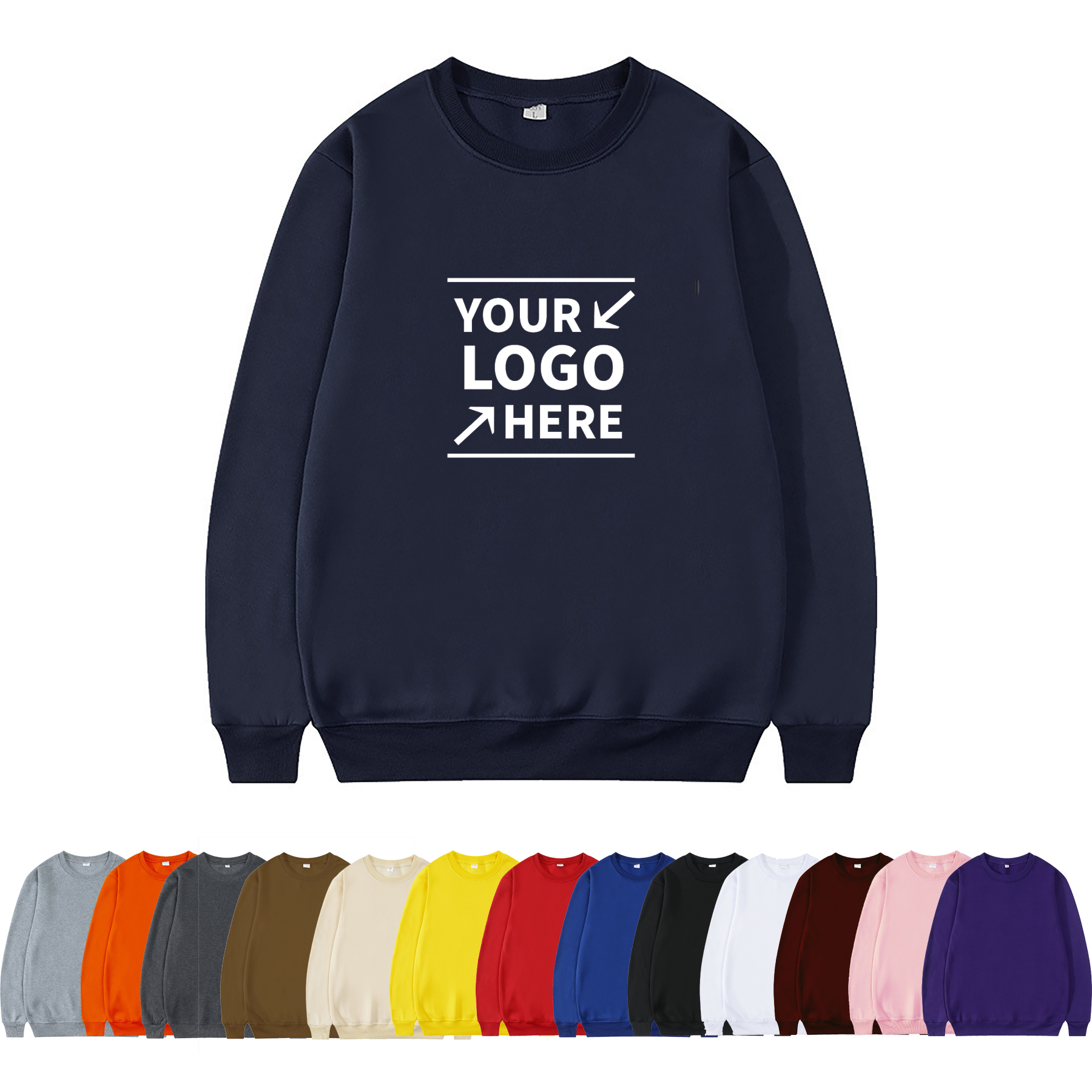 Unisex Casual Long Sleeve Crewneck Sweatshirt 2