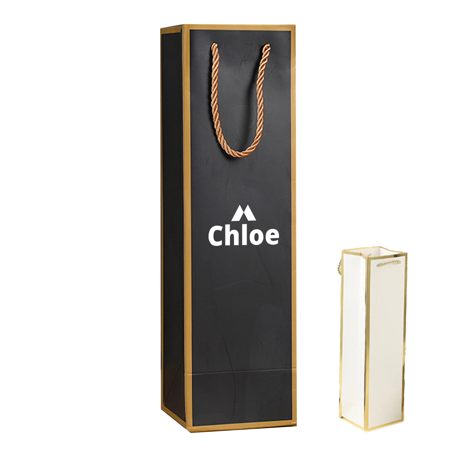 Gold Rim Wine Gift Paper Bag 1