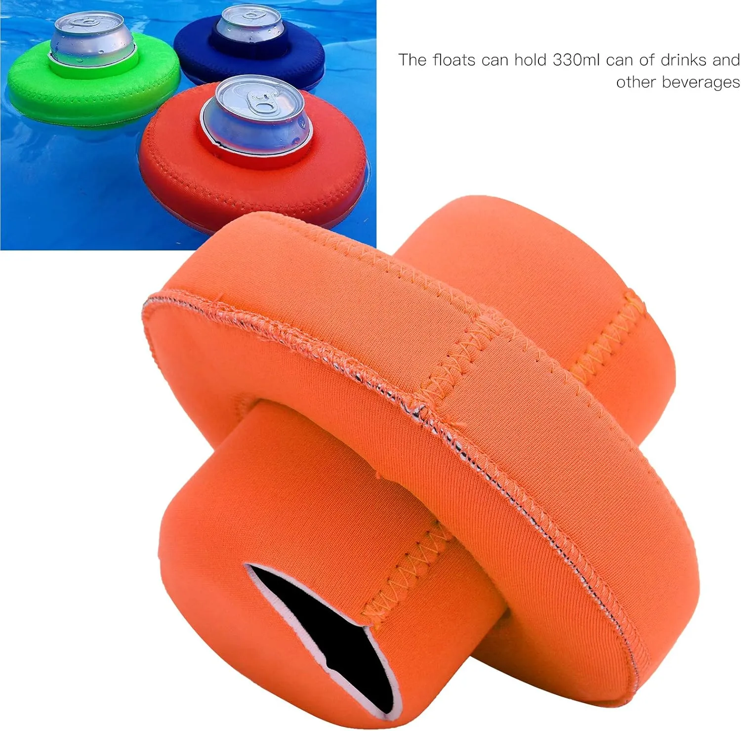 Neoprene Floating Drink Holder with Can Sleeves 7