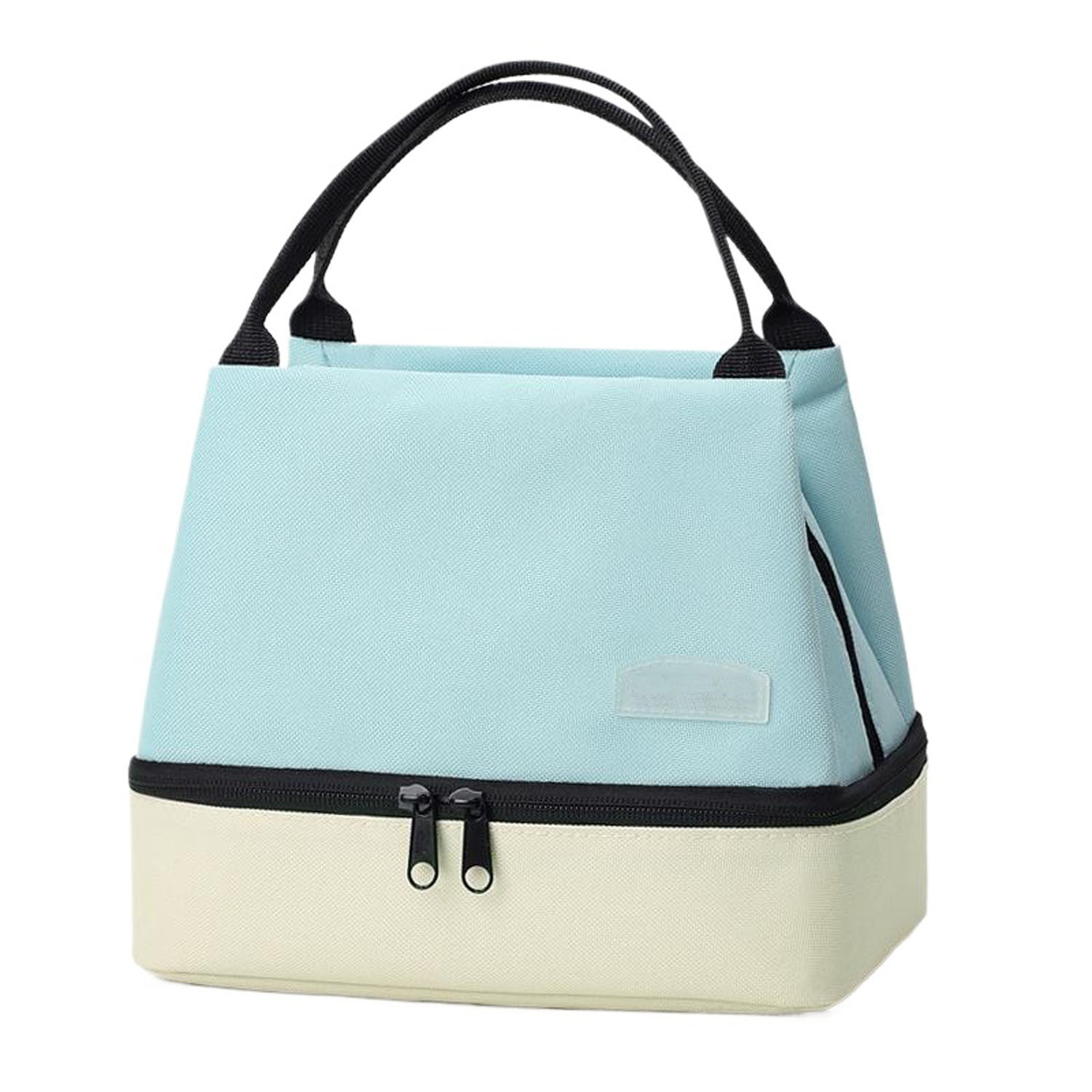 Two Tone Dual Layer Oxford Insulated Lunch Bag 4