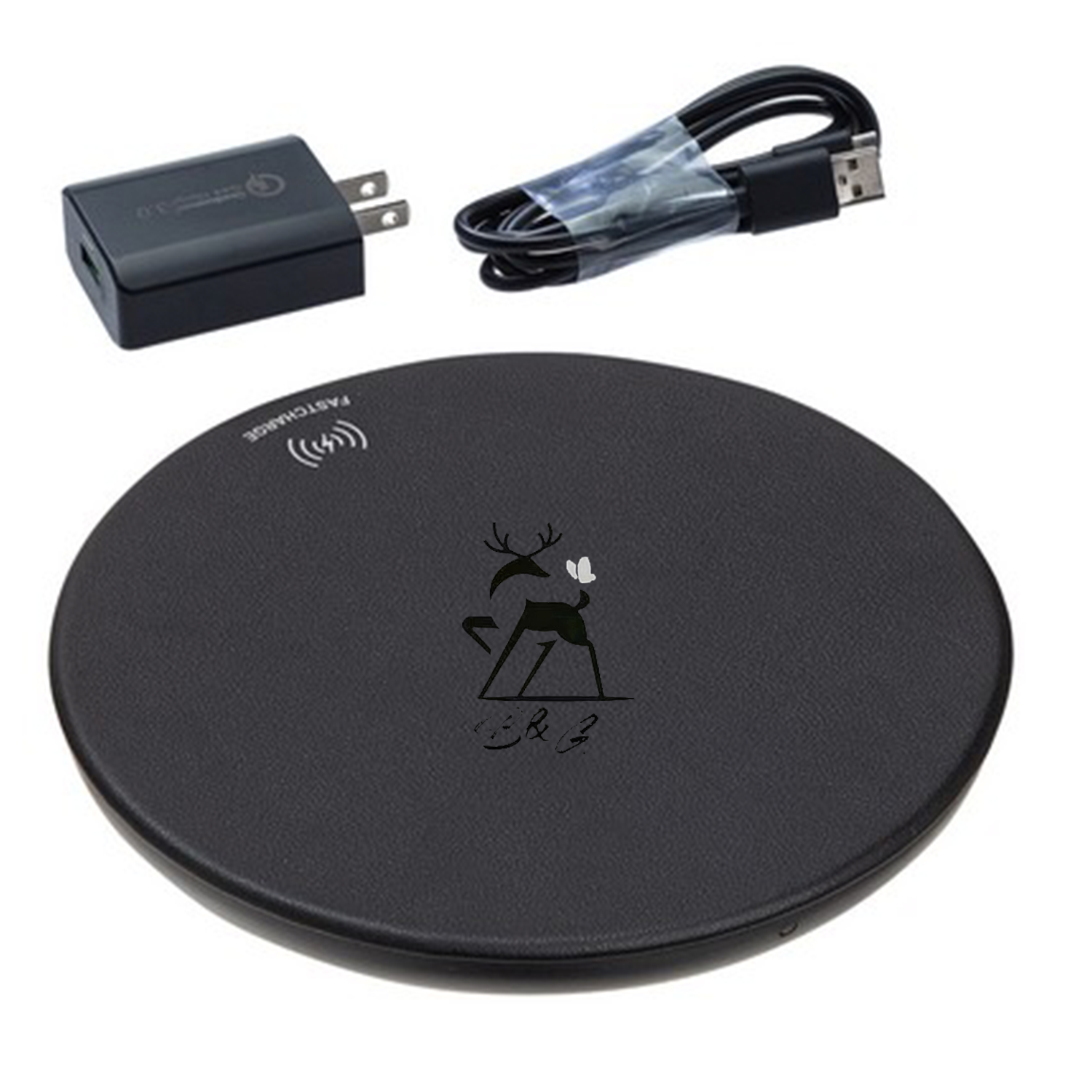 10W Fast Wireless Charger + Wall Adapter Set 1