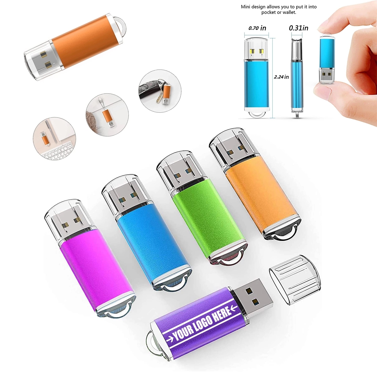 4G USB Memory Sticks Flash Drives Easy-Storage U Disk 4
