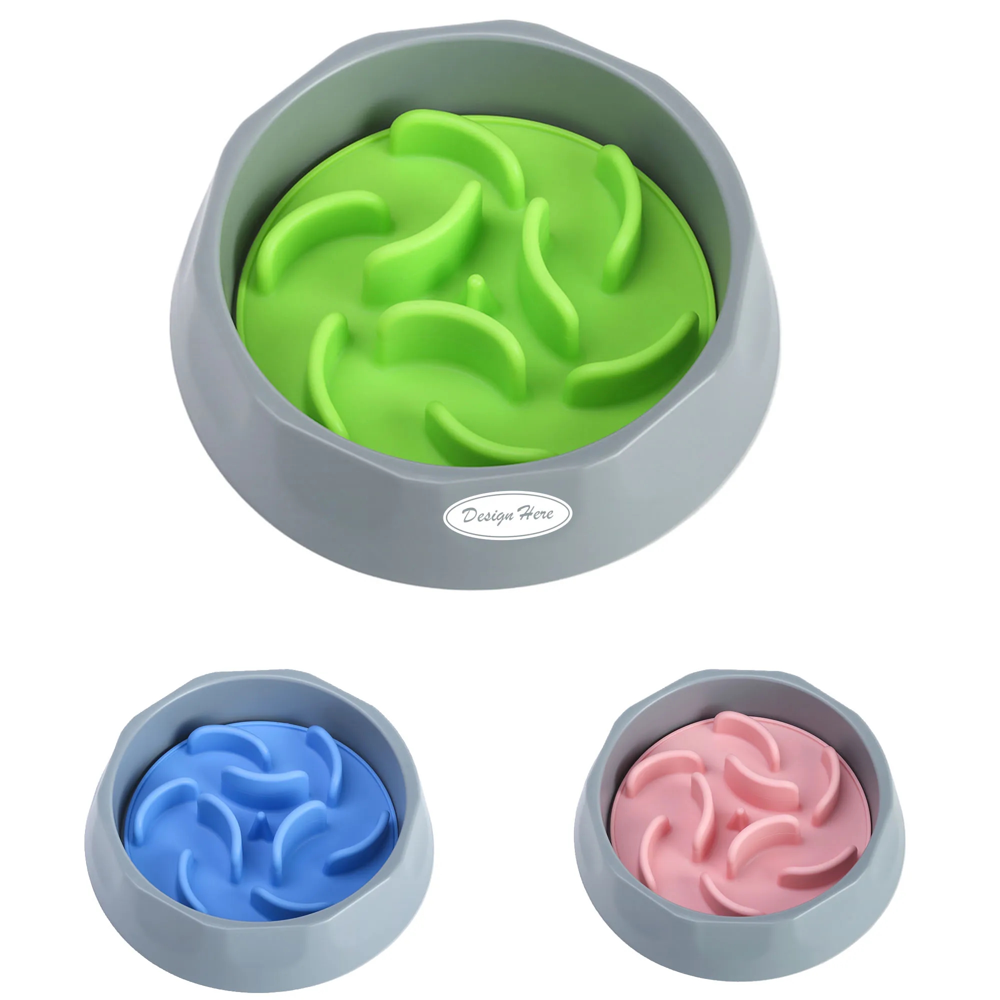 Slow Feeder Dog Bowls With Suction Cup