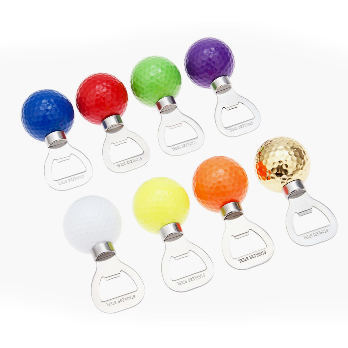 Golf Ball Shape Bottle Opener Custom Logo Option 4