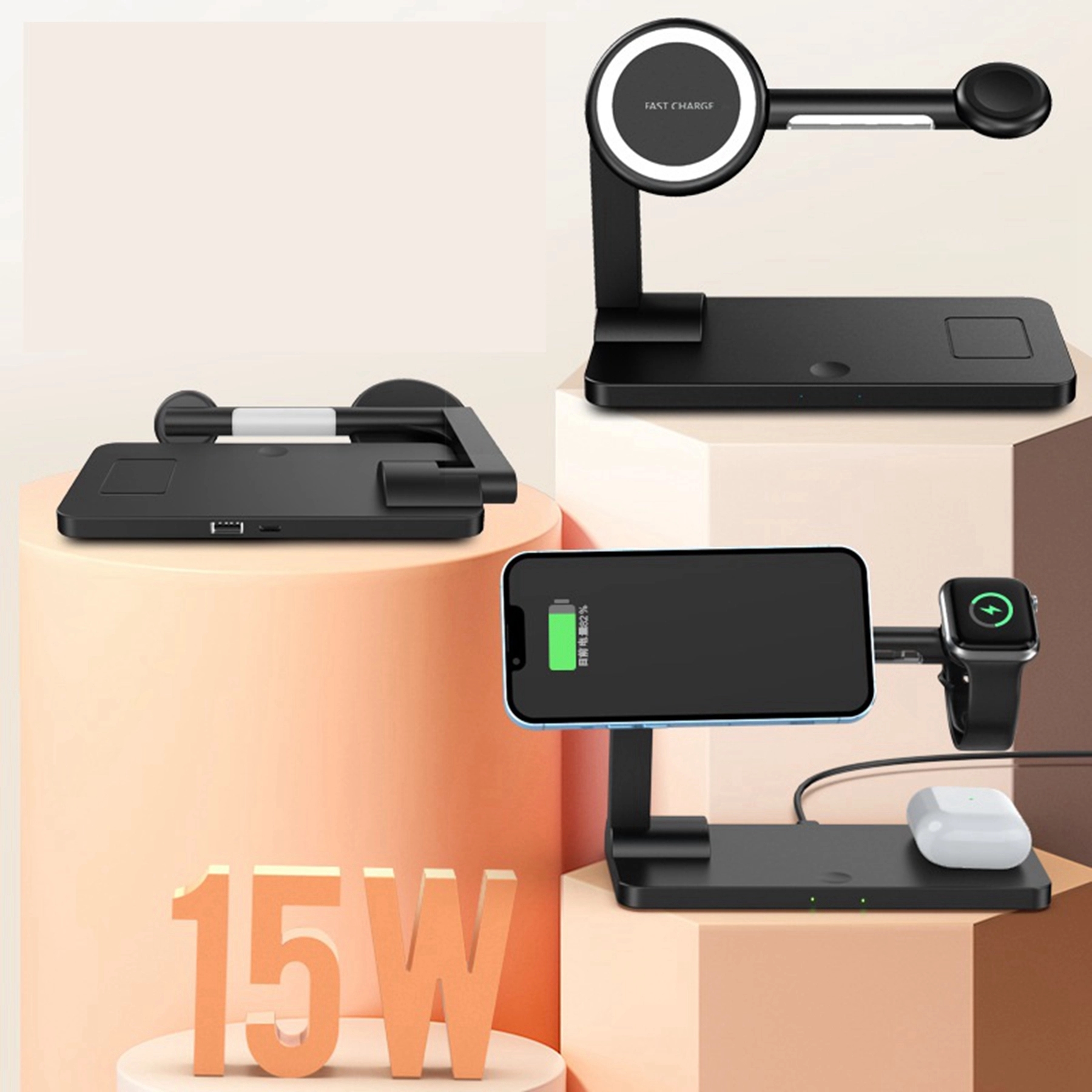 5 in 1 Wireless 15w Charging Station 3