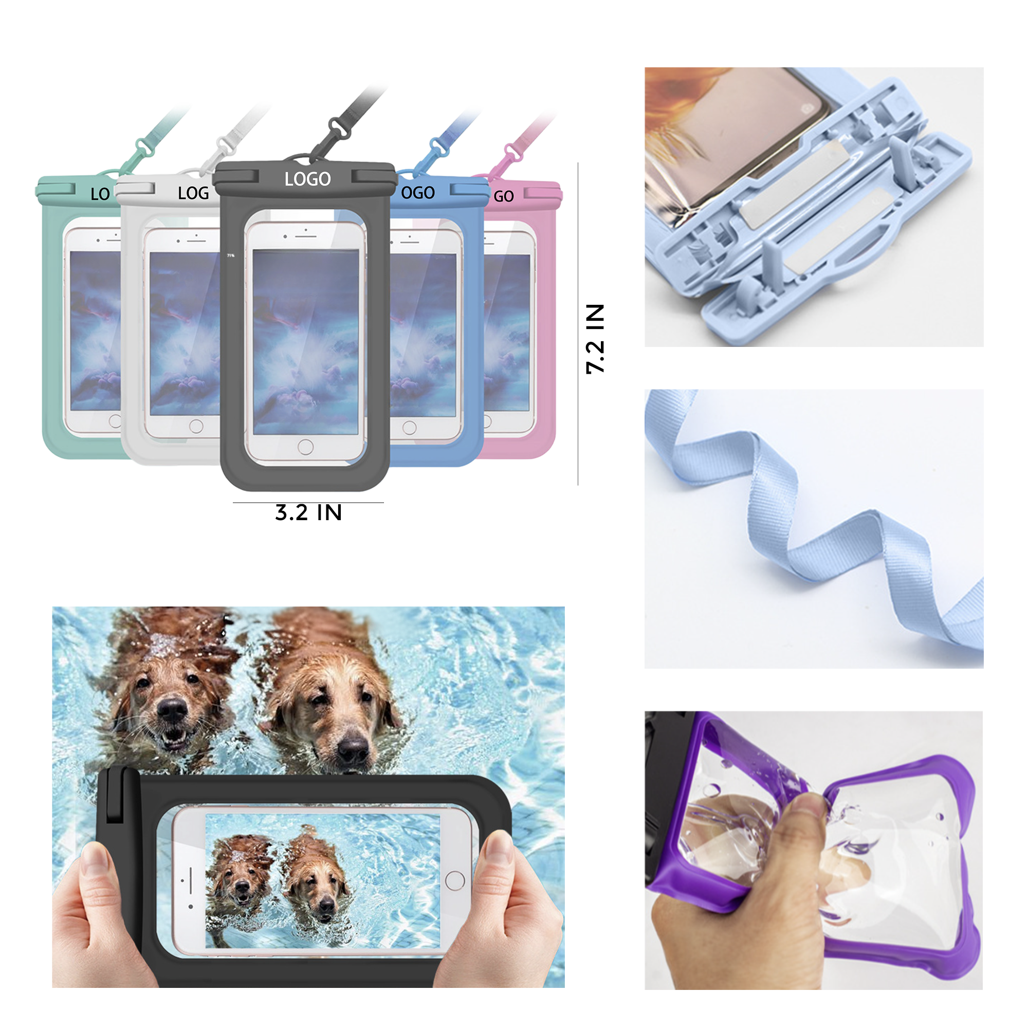 MOQ 10 PCS Clear - View Mobile Phone Waterproof Bag 2