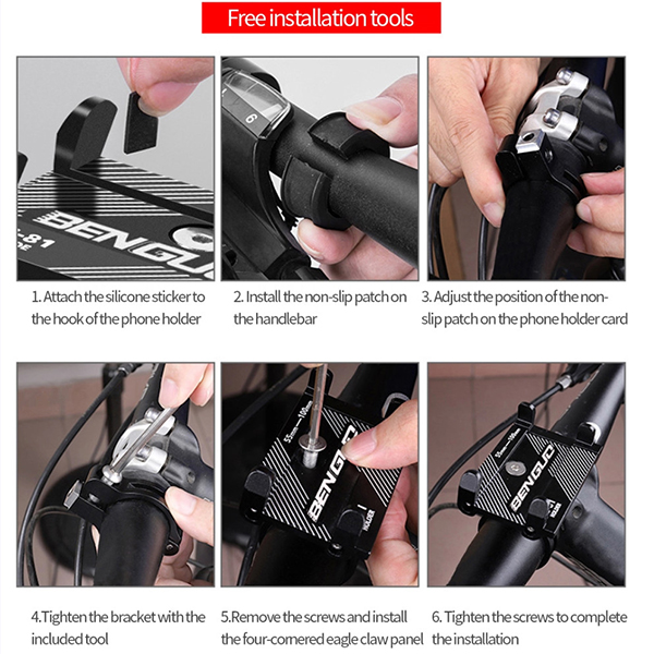Aluminium Alloy Adjustable Bike Scooter Mobile Phone Holders 4