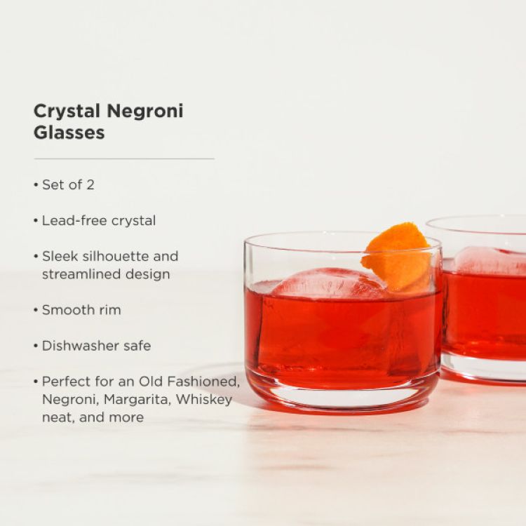 Viski® Crystal Negroni Glass, set of 2 6