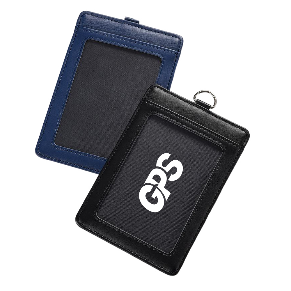 4 5/8 " Lanyard Leather Card Holder 2
