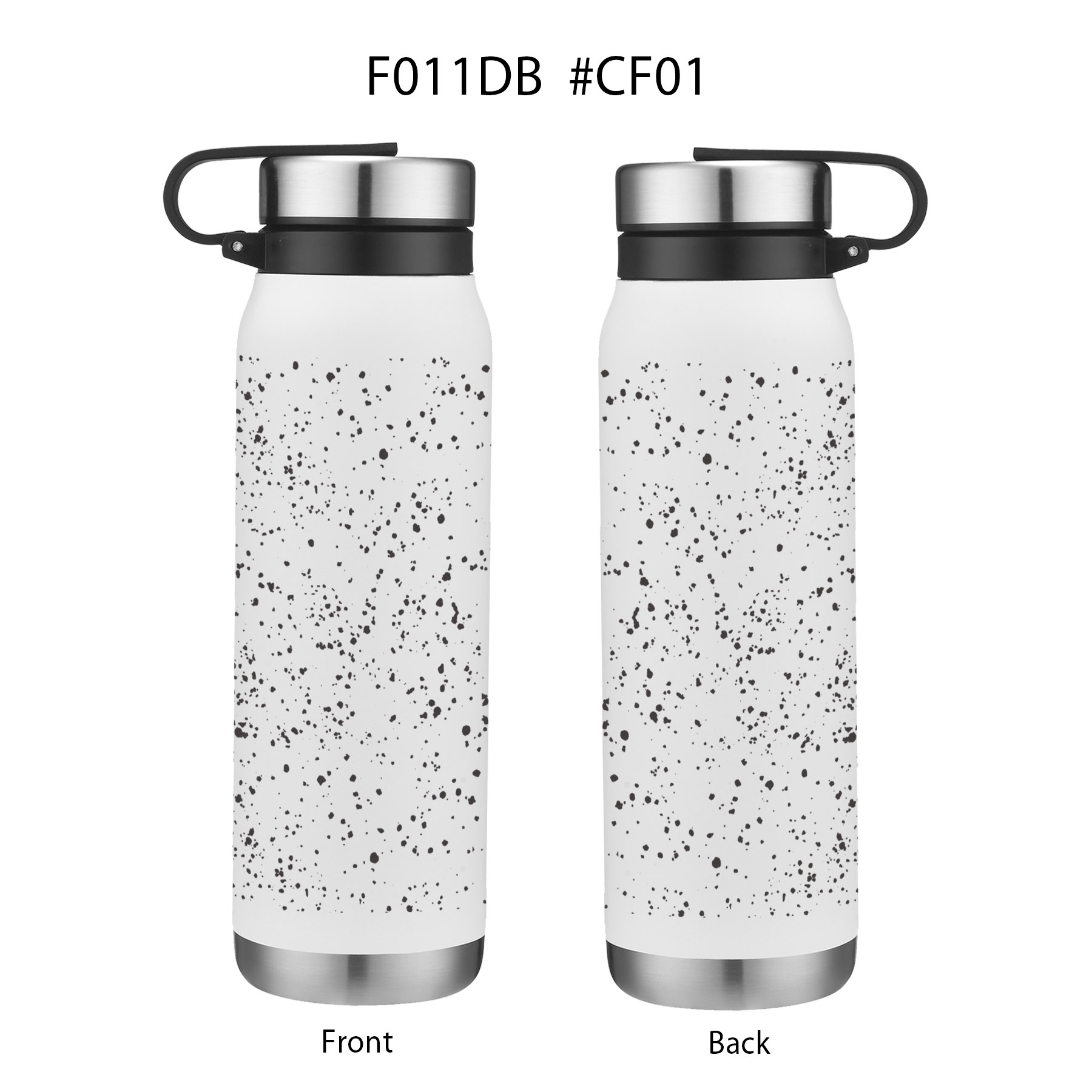 20 oz. Speckled Design Stainless Steel Vacuum Water Bottle w/Twist Lid, custom water bottle with logo imprint 2