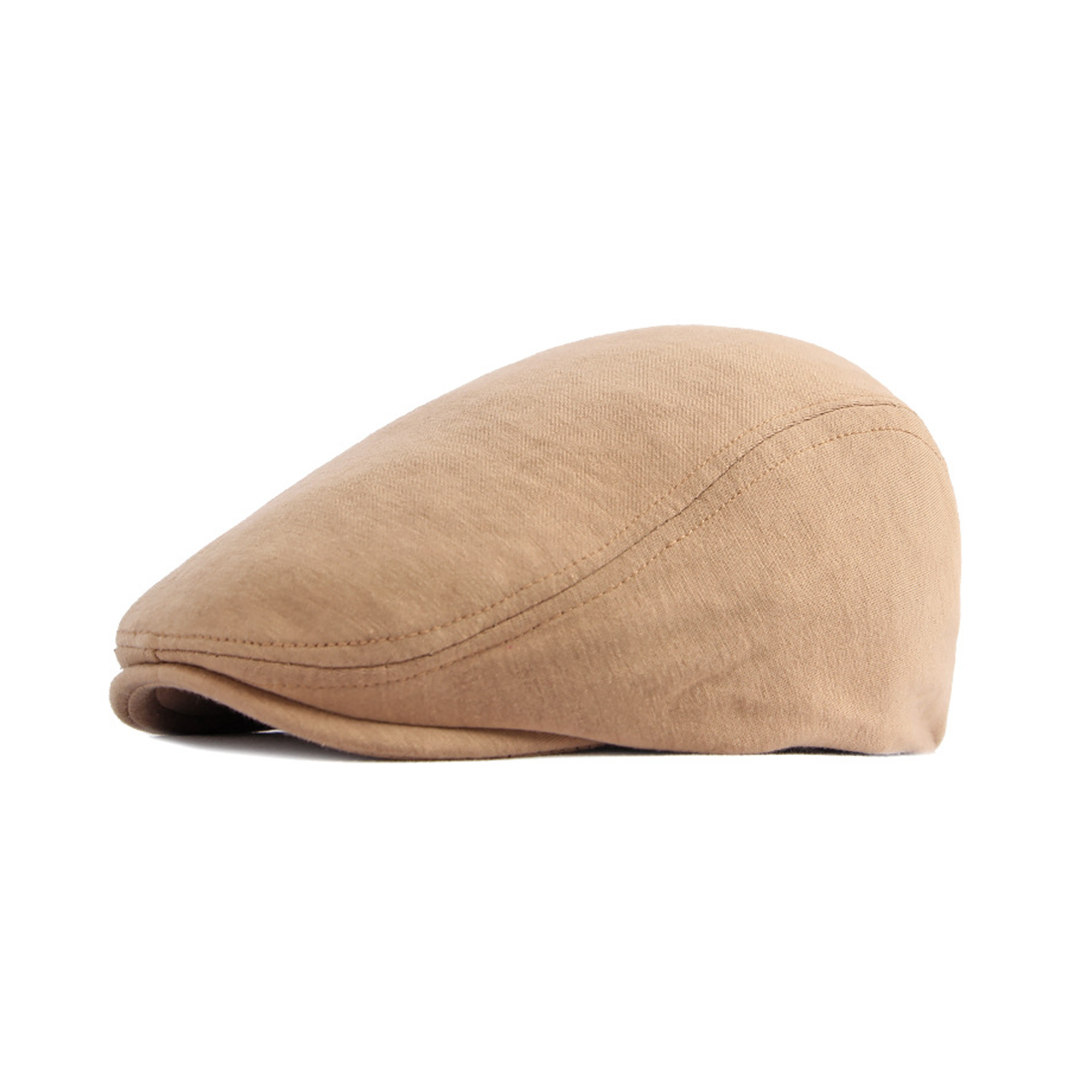 Polyester Cotton Newsboy Flat Cap With Elastic Fit 10.24" Length X 4.33" Width 9