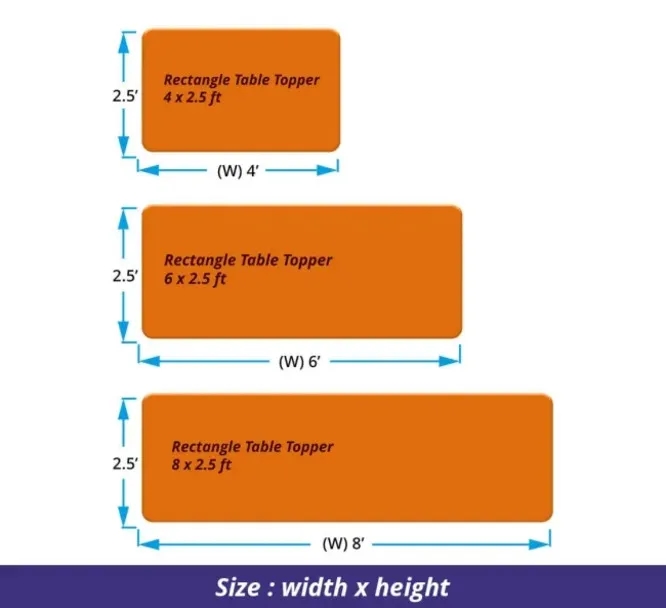 Rectangle Table Toppers  (8' x 2.5') 2