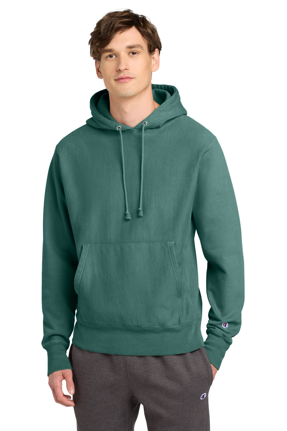 Champion Reverse Weave Garment-Dyed Hooded Sweatshirt. GDS101 10